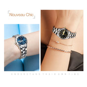 JIN SHI DUN 8813 Fashion Waterproof Luminous Automatic Mechanical Watch, Style:Women(Silver White) Eurekaonline