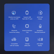 JOYROOM JR-CL02 Shadow Series Car Bluetooth MP3 Player Car Kit, Support TF Card & U Disk & Bluetooth Calling & QC3.0 Flash Charging Eurekaonline