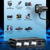 JOYROOM JR-CL06 9 in 1 154W PD USB-C / Type-C + Dual QC3.0 USB + 3 USB + 3 Cigarette Lighter Holes Digital Display Car Charger (Black) Eurekaonline