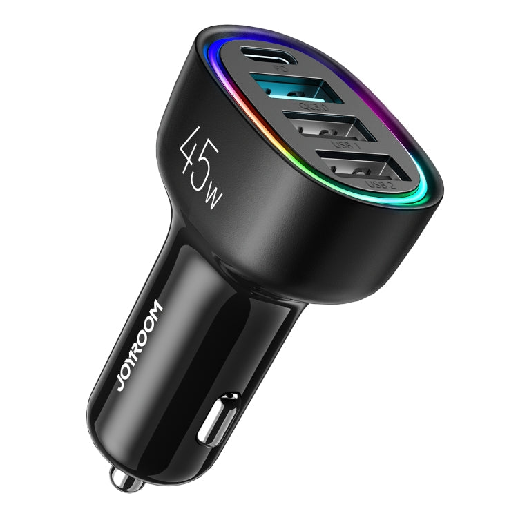 JOYROOM JR-CL09 45W PD+QC 3.0+Dual USB 4 Ports Fast Charging Car Charger(Black) Eurekaonline