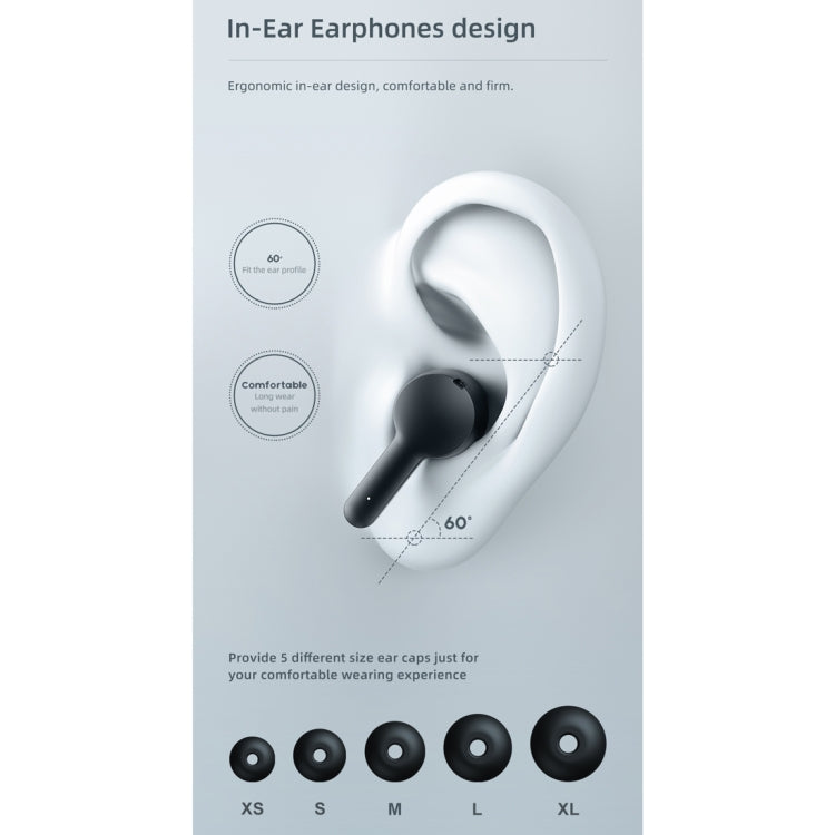 JOYROOM JR-TA1 Bluetooth 5.0 ANC TWS Active Noise Cancelling Wireless Bluetooth Earphone with Charging Box(Black) Eurekaonline