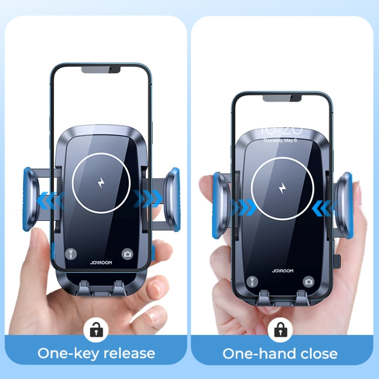 JOYROOM JR-ZS241 15W QI Mechanical Car Wireless Charger Phone Holder Air Outlet Version(Black) Eurekaonline
