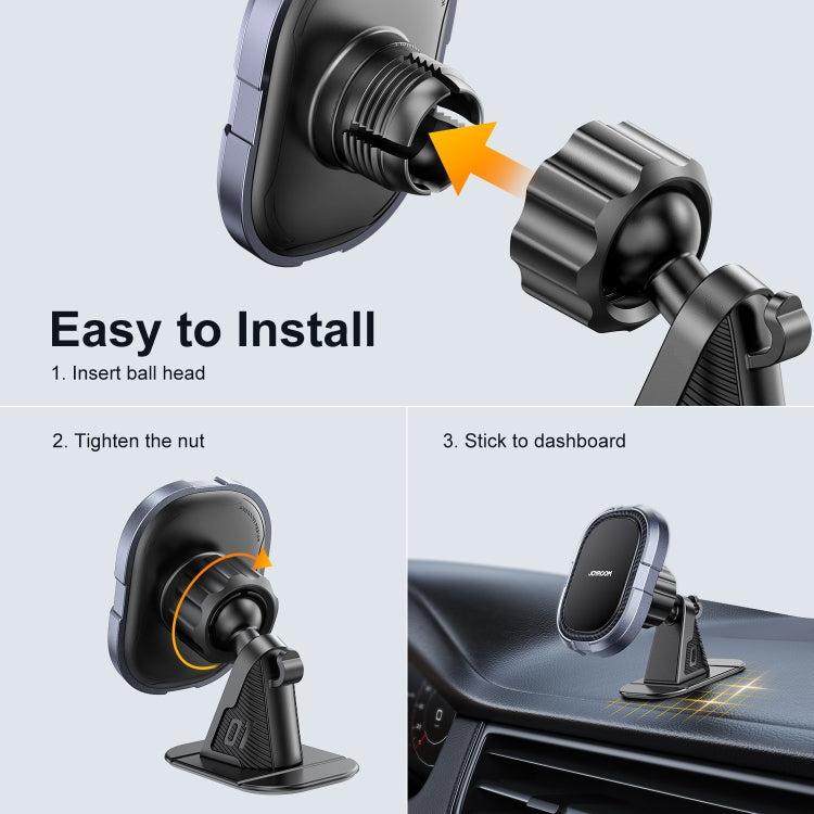 JOYROOM JR-ZS311 Super Stable Dashboard Magnetic Phone Car Mount(Space Grey) Eurekaonline