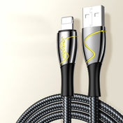 JOYROOM S-2030K6 Mermaid Series 2.4A USB to 8 Pin Fishing Net Weaving Data Cable, Length: 2m(Black) Eurekaonline