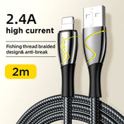 JOYROOM S-2030K6 Mermaid Series 2.4A USB to 8 Pin Fishing Net Weaving Data Cable, Length: 2m(Black) Eurekaonline