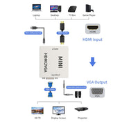JSM Mini Size HD 1080P HDMI to VGA Audio Video Digital Converter Adapter Eurekaonline