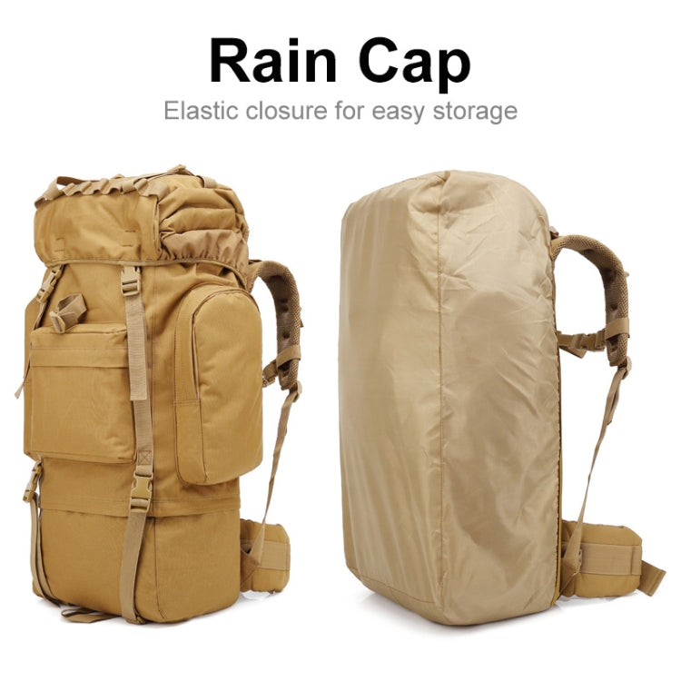 JUNSUNMAY J006 65L Large Capacity Waterproof Outdoor Travel Camping Hiking Backpack(Khaki) Eurekaonline