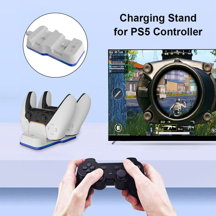 JYS P5116 Wireless Handle Dual Charging Station with Indicator Light For PS5 Eurekaonline
