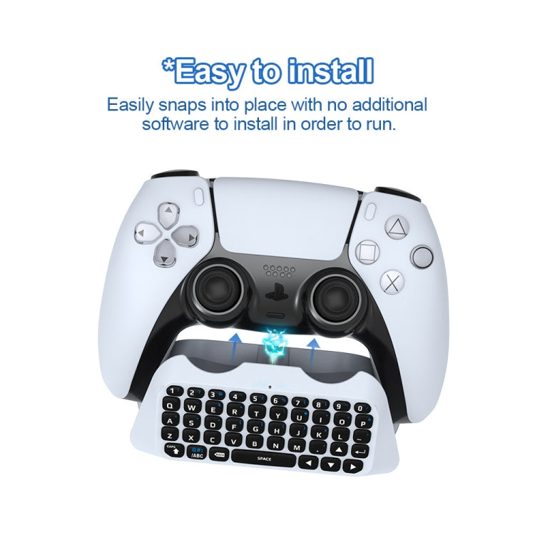 JYS-P5121 Bluetooth Wireless Handle Keyboard Can Chat Voice External Keyboard Suitable For PS5, Note: Without Handle Eurekaonline