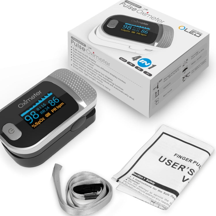 JZ-134R Finger Clip Oximeter Pulse Oximetry Monitor(Black Silver) Eurekaonline