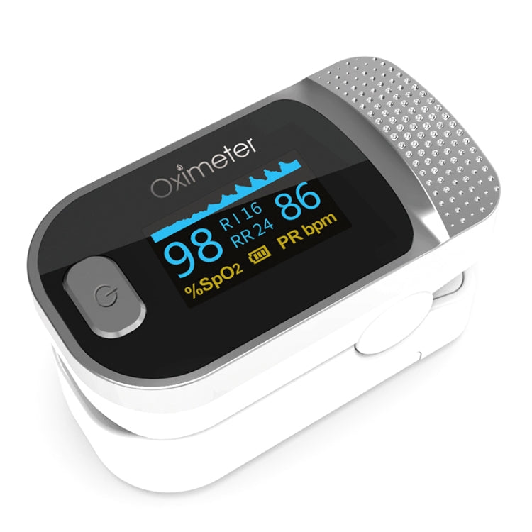 JZ-134R Finger Clip Oximeter Pulse Oximetry Monitor(White Silver) Eurekaonline