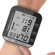 JZ-251A Household Automatic Electronic Sphygmomanometer Smart Wrist Blood Pressure Meter, Shape: Voice Broadcast(Black White) Eurekaonline