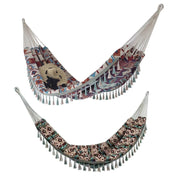 Jacquard Canvas Double Plus Hammock Outdoor Indoor Tassel Hammock(705) Eurekaonline