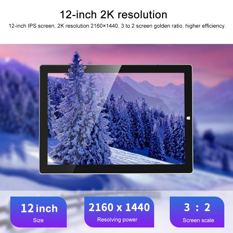 Jumper Ezpad i7 Tablet PC, 12 inch, 8GB+128GB, Windows 10 Intel Kaby Lake i7-7Y75 Dual Core 1.3GHz-1.61GHz, Support TF Card & Bluetooth & WiFi & Micro HDMI, Not Included Stylus & Keyboard (Black+Silver) Eurekaonline