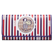 Just Star 3-fold Dreamlike Pattern Printing Long Wallet(Purple) Eurekaonline