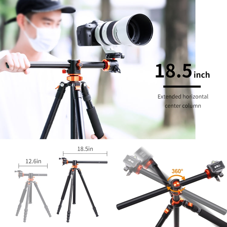 K&F CONCEPT  KF09.086V1 94 inch Overhead Camera Tripod Lightweight Travel Tripod with Detachable Monopod Eurekaonline