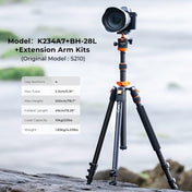 K&F CONCEPT KF09.087V4 Camera Tripods Aluminum Travel Vlog Tripod Monopod with 360 Degree Panorama Ball Head Eurekaonline