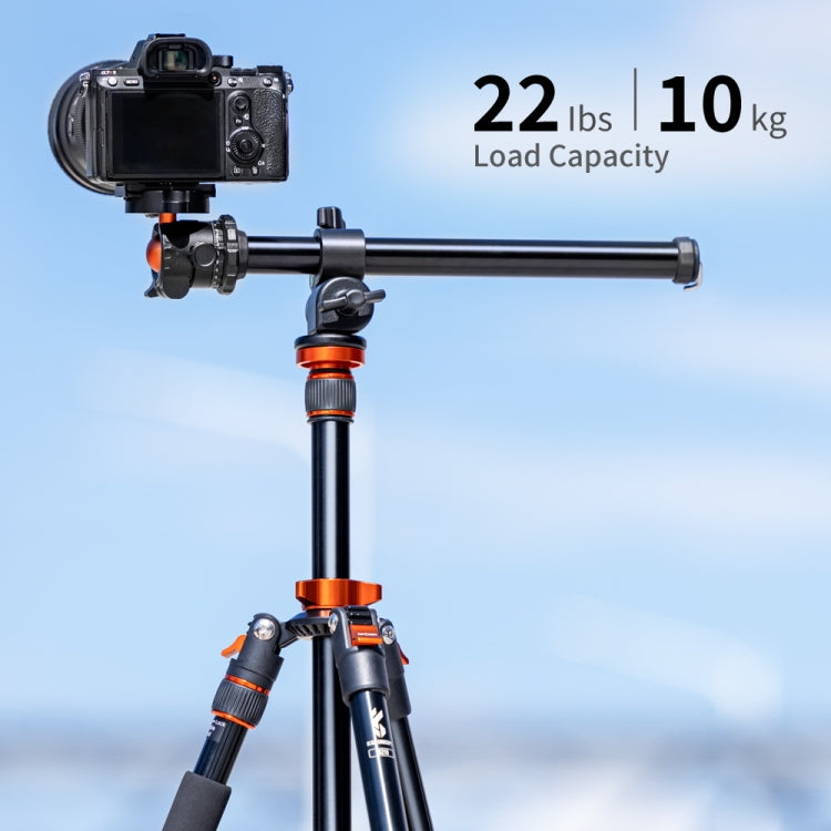 K&F CONCEPT KF09.087V4 Camera Tripods Aluminum Travel Vlog Tripod Monopod with 360 Degree Panorama Ball Head Eurekaonline