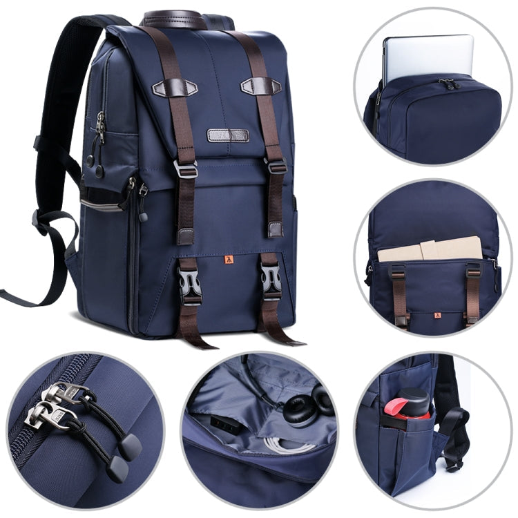 K&F CONCEPT KF13.087 Multifunctional Dual-layer Waterproof Shockproof Camera Backpack Travel Tripod Bag Eurekaonline