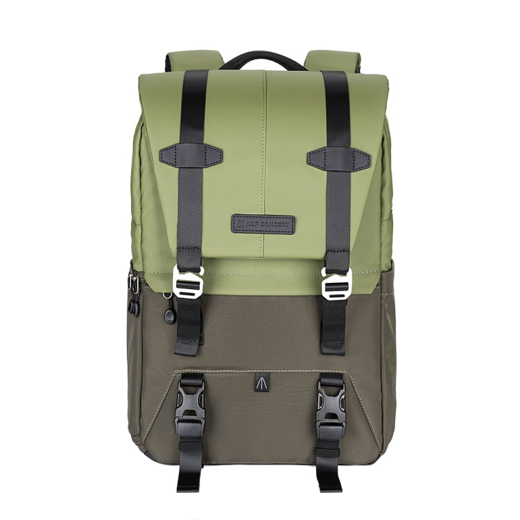 K&F CONCEPT KF13.087AV1 Photography Backpack Light Large Capacity Camera Case Bag with Rain Cover(Army Green) Eurekaonline