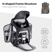 K&F CONCEPT KF13.105 K&F 25L Large Capacity Double Shoulder Camera Backpack Photography Bag Eurekaonline