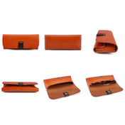 K064 Multifunctional Vegetable Tanned Leather Glasses Storage Box(Natural Color) Eurekaonline