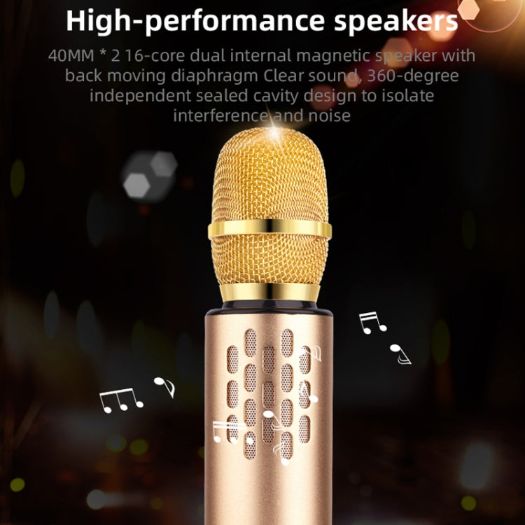 K3 Bluetooth 5.0 Karaoke Live Stereo Sound Wireless Bluetooth Condenser Microphone (Black) Eurekaonline