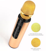 K3 Bluetooth 5.0 Karaoke Live Stereo Sound Wireless Bluetooth Condenser Microphone (Gold) Eurekaonline