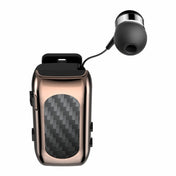 K56 Lavalier Noise Reduction Carbon Brazing Bluetooth Earphone(Gold) Eurekaonline