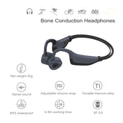 K7 Bone Conduction Bluetooth 5.0 Wireless Earphone Waterproof Headphones 16GB RAM(Gray) Eurekaonline