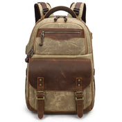 K813 Retro SLR Camera Bag Canvas Shoulder Computer Camera Bag(Khaki) Eurekaonline