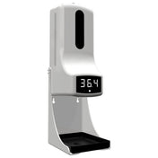 K9 Pro Handsfree Non-contact Body Light-sensitive Distance Sensor Thermometer + 1000ml Automatic Non-contact Liquid Soap Dispenser with Base Mount Eurekaonline