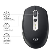 logitech m590 dual mode wireless bluetooth light sound mouse(black)