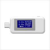 KEWEISI Multi-function Type-C / USB-C Tester Charger Detector Digital Voltmeter Ammeter Voltage Meters(White) Eurekaonline
