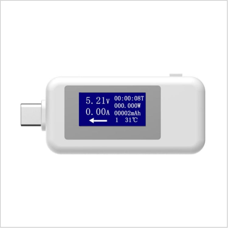  USB-C Tester Charger Detector Digital Voltmeter Ammeter Voltage Meters(White) Eurekaonline