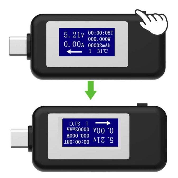 KEWEISI Multi-function Type-C / USB-C Tester Charger Detector Digital Voltmeter Ammeter Voltage Meters(White) Eurekaonline