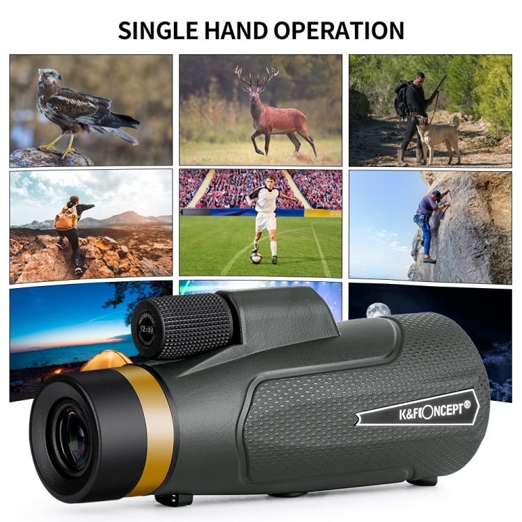 KF33.013 K&F Concept 12X50 Monoculars Adults High Power Monocular Telescope With Smartphone Adapter Eurekaonline