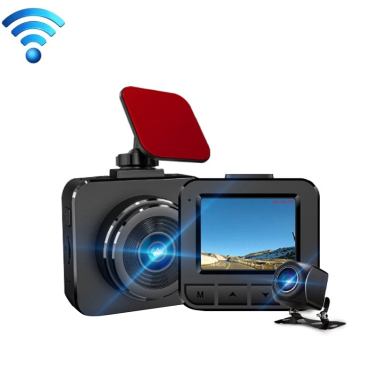 KG210 1080P WIFI Hidden HD Voice Prompt Car Recorder, Style: Dual Lens Eurekaonline