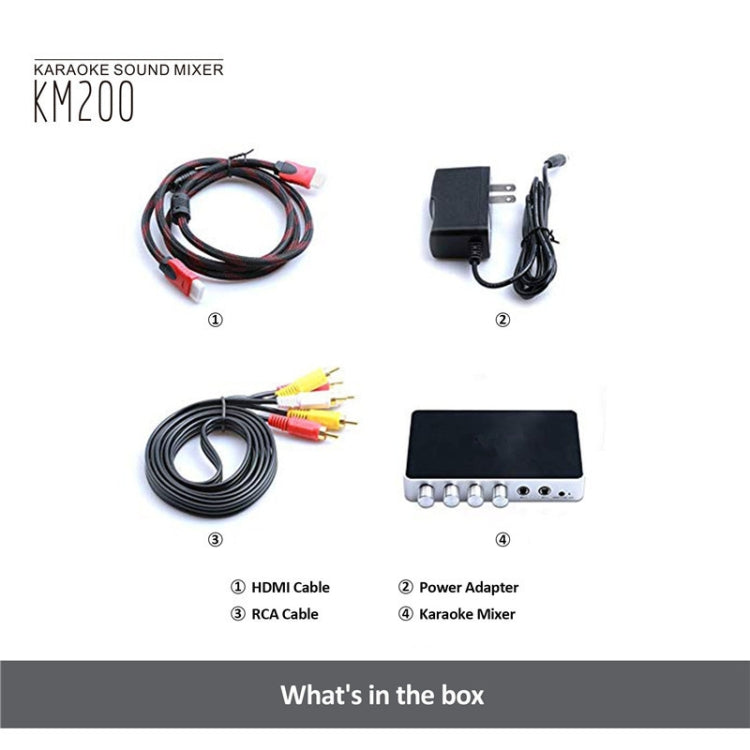 KM200 Portable Digital Stereo Audio Echo System Machine HDMI Karaoke Mixer Amplifier 4K/2K TV PC Home Theater Eurekaonline