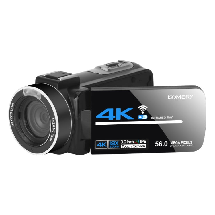 KOMERY  AF2 5600PX 18X Zoom 4K Digital Video Camera Black Eurekaonline