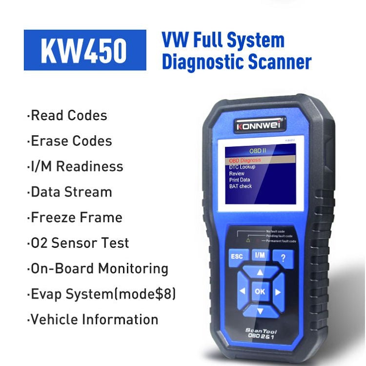 KONNWEI KW450 Car 2.8 inch TFT Color Screen Battery Tester Support 2 Languages / System  XP WIN7 WIN8 WIN10 Eurekaonline