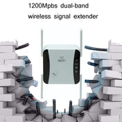 KP1200 1200Mbps Dual Band 5G WIFI Amplifier Wireless Signal Repeater, Specification:UK Plug(White) Eurekaonline