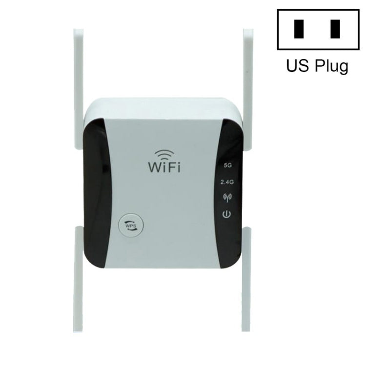 KP1200 1200Mbps Dual Band 5G WIFI Amplifier Wireless Signal Repeater, Specification:US Plug(White) Eurekaonline