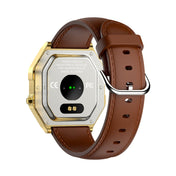 KW18 IP67 0.96 inch Leather Watchband Color Screen Smart Watch(Gold) Eurekaonline