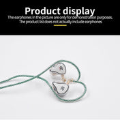 KZ 90-11 2pin 0.75mm Gold Plated Pin 8 Strand Braided Mesh Headphone Upgrade Cable(Transparent Green) Eurekaonline