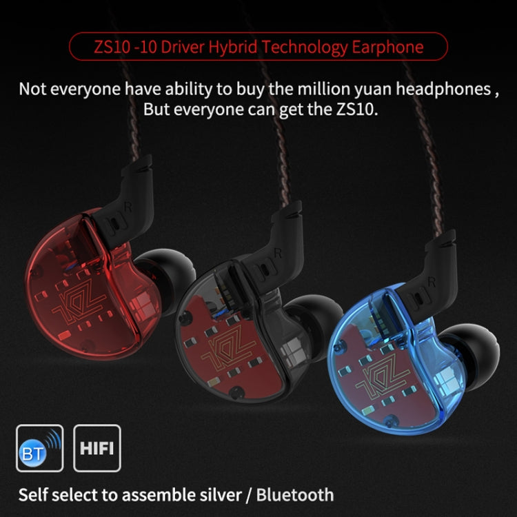 KZ AS10 Ten Unit Moving Iron In-ear HiFi Earphone without Microphone(Cyan) Eurekaonline