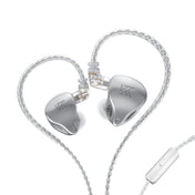 KZ AST 24-unit Balance Armature Monitor HiFi In-Ear Wired Earphone With Mic(Silver) Eurekaonline