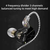 KZ ASX 20-unit Balance Armature Monitor HiFi In-Ear Wired Earphone With Mic(Silver) Eurekaonline