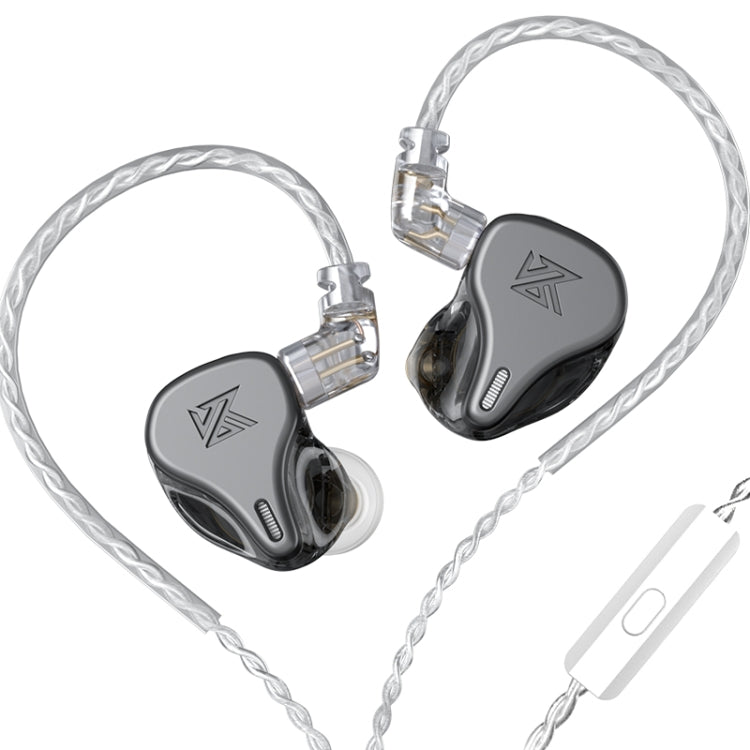 KZ DQ6 3-unit Dynamic HiFi In-Ear Wired Earphone With Mic(Grey) Eurekaonline