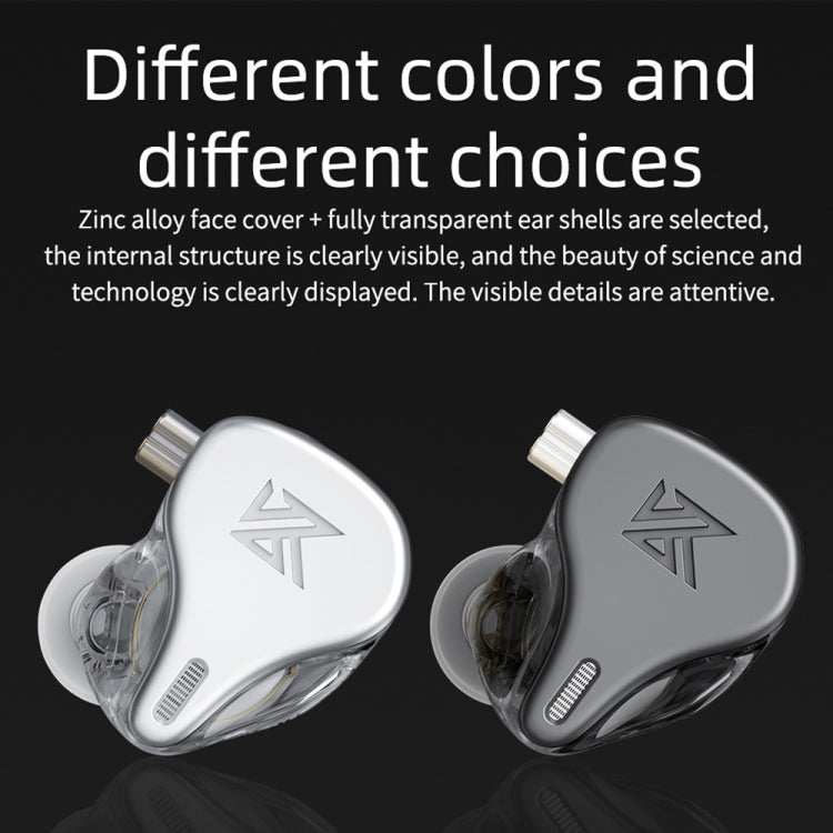 KZ DQ6 3-unit Dynamic HiFi In-Ear Wired Earphone With Mic(Grey) Eurekaonline
